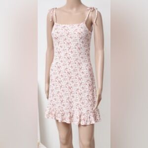 Purple Snow dress floral pink Size Large Rayon mini dress